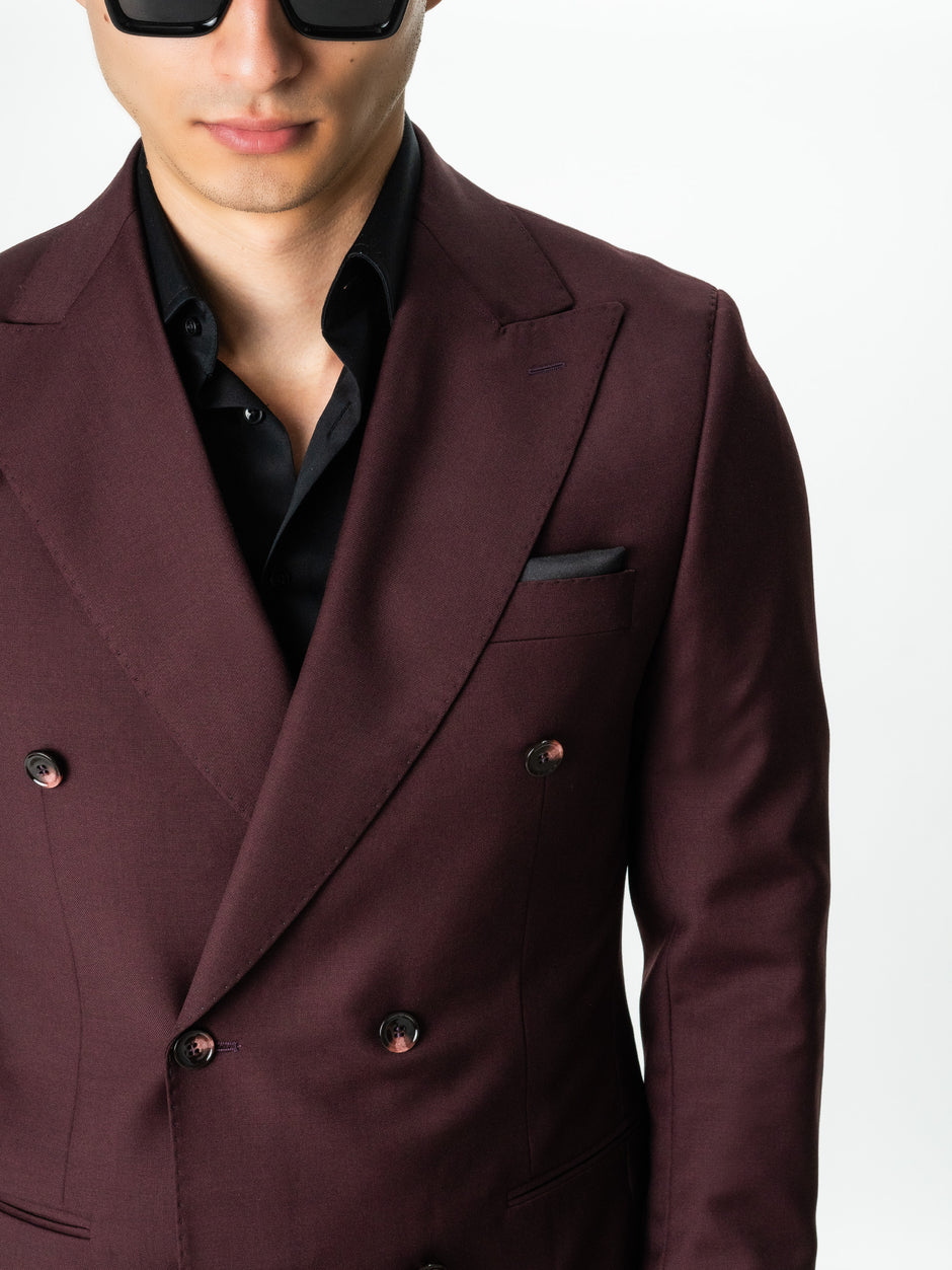 Costum Burgundy Barbati De Vara Lana Vitale Barberis Super110 BMan0052 (6)