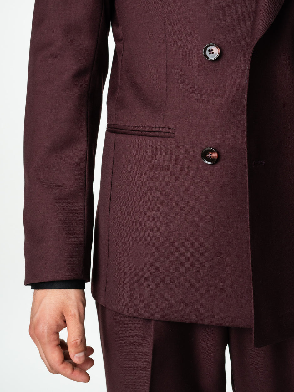 Costum Burgundy Barbati De Vara Lana Vitale Barberis Super110 BMan0052 (7)