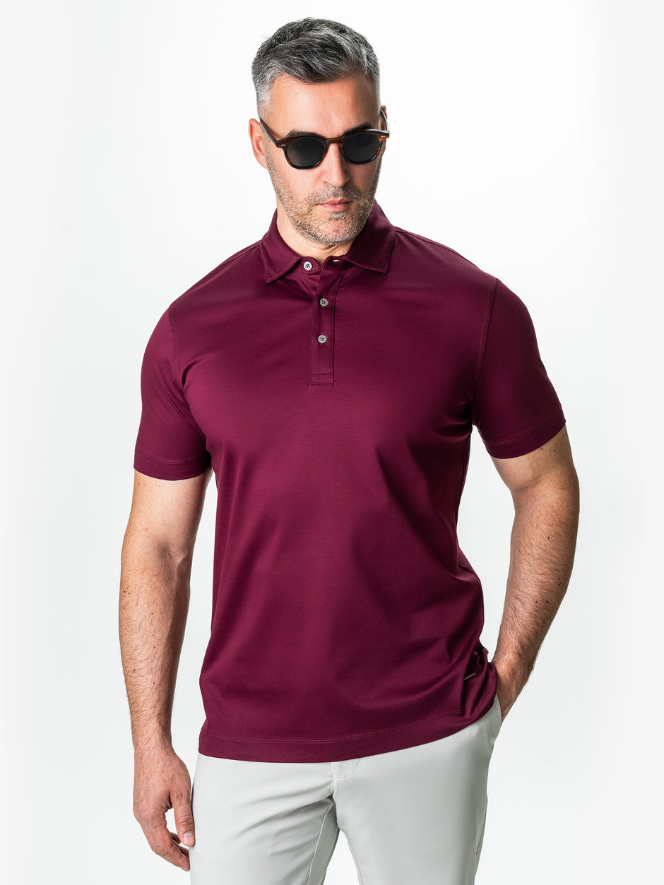 Tricou Polo Barbati Bordo Premium Din Bumbac Egiptean BMan284 (4)