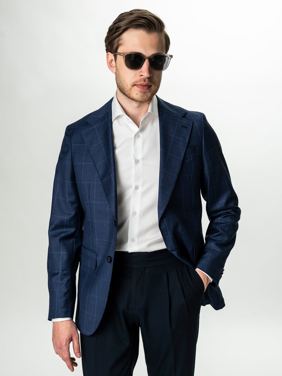 Sacou Office Barbati Bleumarin 100% Lana BMan0045 (5)