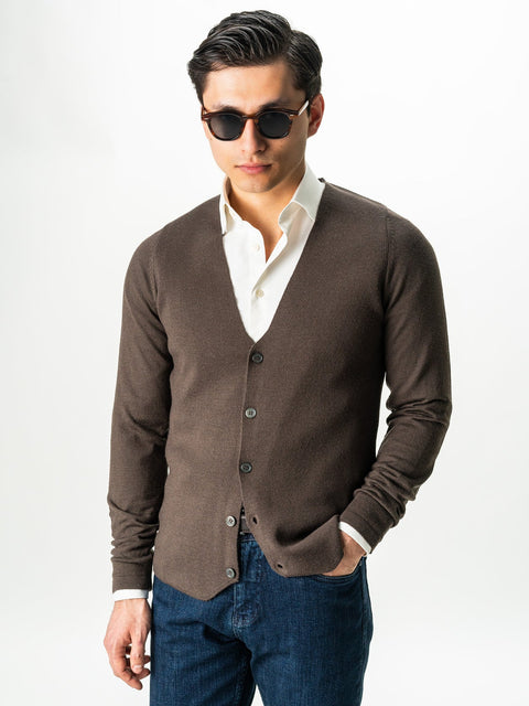 Pachet Cadou Barbati Pulover Tip Cardigan Si Camasa Bumbac Bman0379 (4)