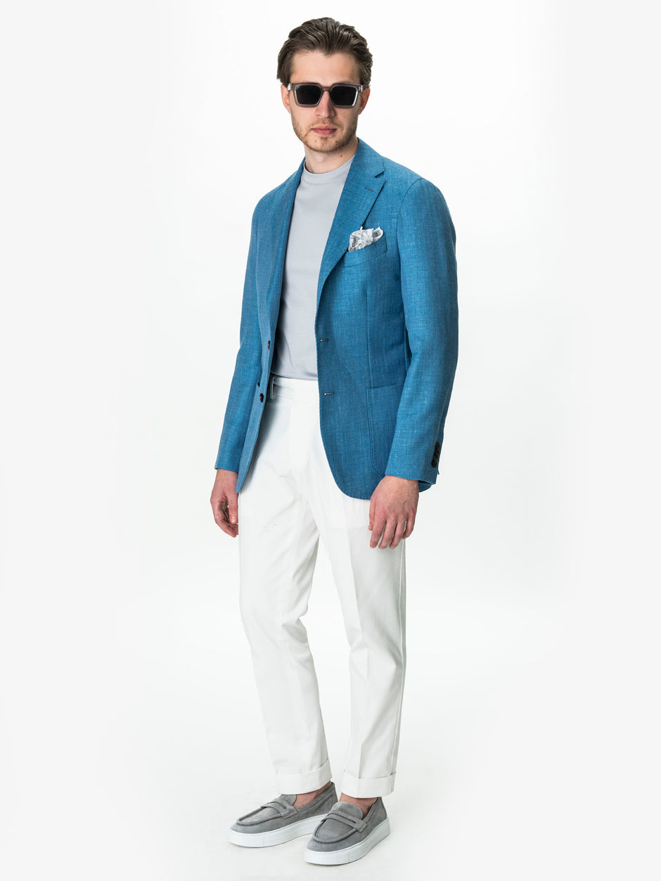 Sacou Bleu Barbati Smart Casual Din Lana Cu In Natural BMan0043 (8)