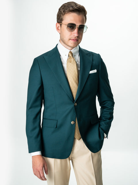 Sacou Barbati Verde Petrol Stofa 100% Lana Vitale Barberis Bman0028