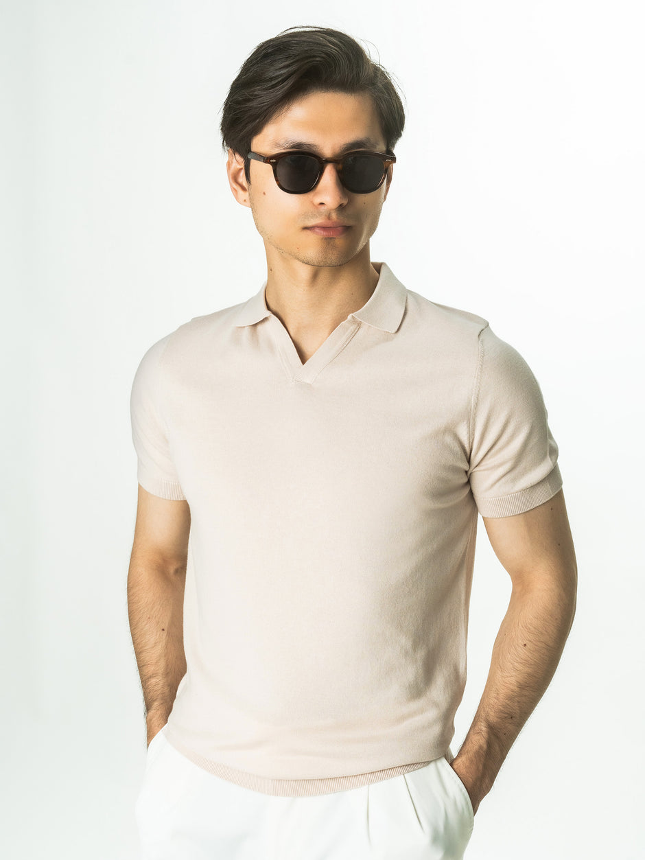 Tricou Premium Bărbați Polo Modern Crem De Vară  Bumbac Natural BMan286 (3)