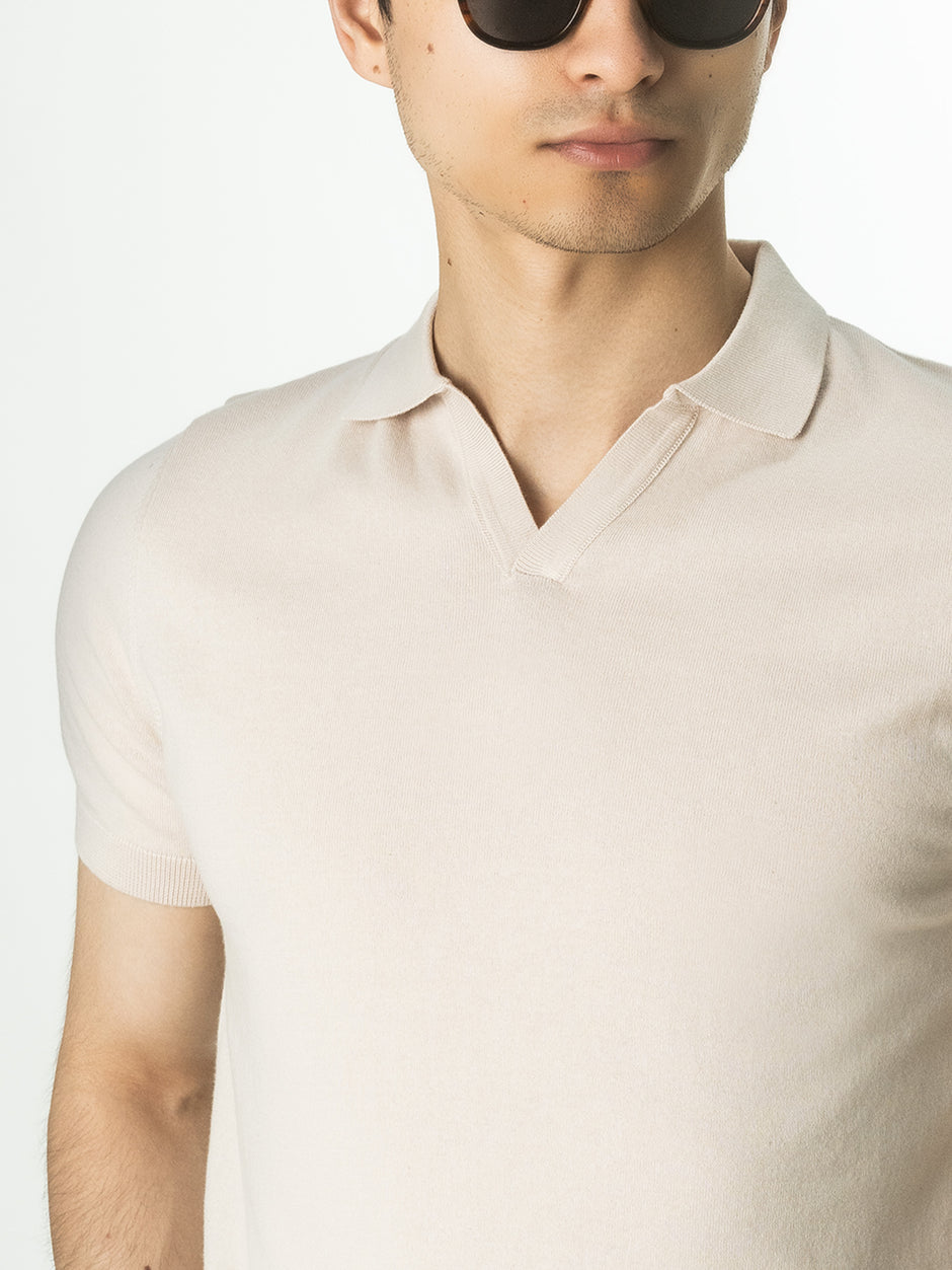 Tricou Premium Bărbați Polo Modern Crem De Vară  Bumbac Natural BMan286 (2)