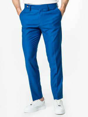 Pantaloni Barbati Smart Casual De Vara Din Stofa Sarto Albastru Marine BMan700