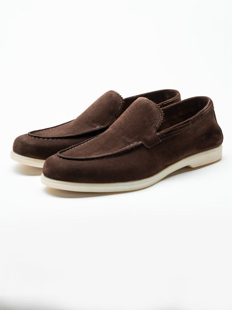 Mocasini Barbati City Loafers Maro Inchis Piele Intoarsa Naturala BMan197