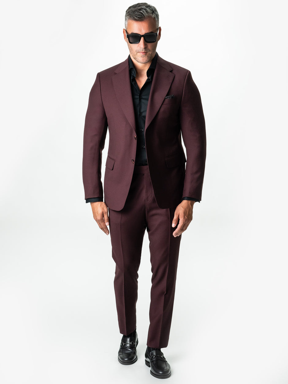 Costum Bordo Inchis Barbati De Vara Lana Vitale Barberis Super110 BMan0051 (10)