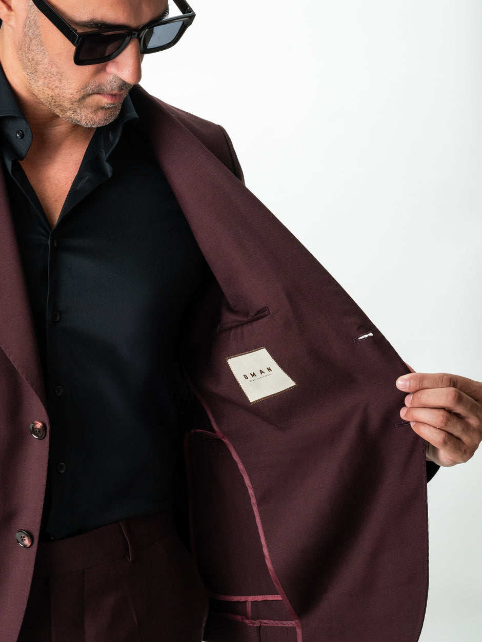 Costum Bordo Inchis Barbati De Vara Lana Vitale Barberis Super110 BMan0051 (5)