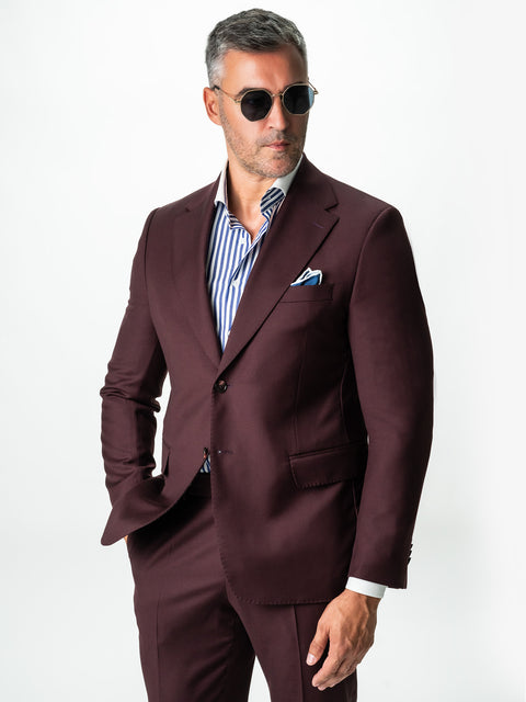 Costum Bordo Inchis Barbati De Vara Lana Vitale Barberis Super110 BMan0051