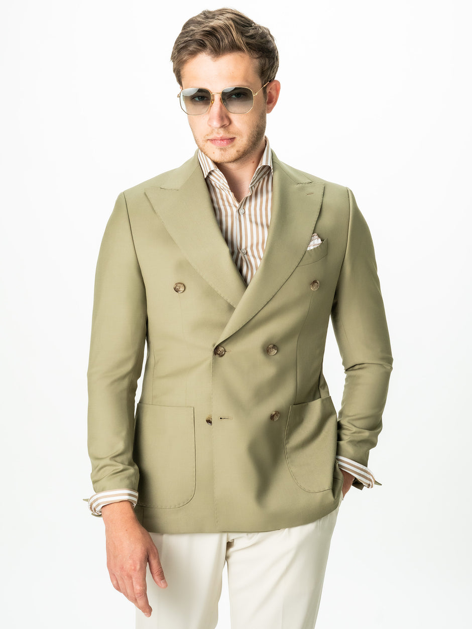 Sacou Doua Randuri Barbati Verde Maslin Lana Vitale Barberis Bman0029 (4)