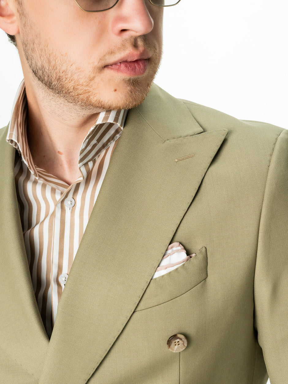 Sacou Doua Randuri Barbati Verde Maslin Lana Vitale Barberis Bman0029 (3)