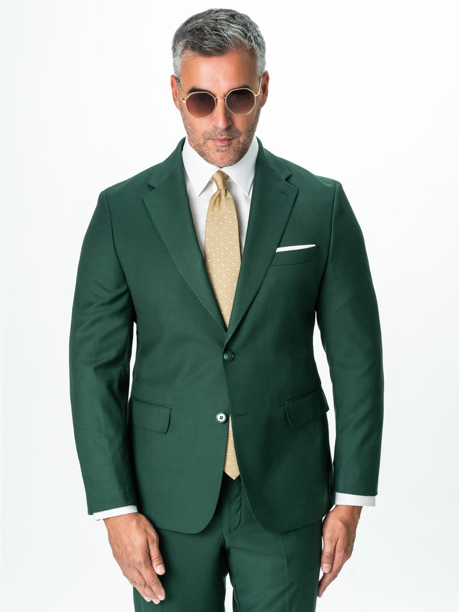 Costum Barbati Elegant Verde Brad Din Lana Sarto BMan0018 (10)