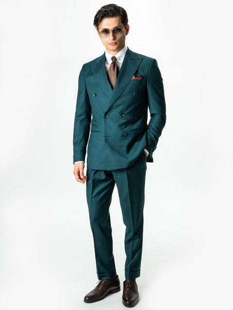 Costum Verde Petrol Barbati De Vara Lana Vitale Barberis Super110 BMan0052