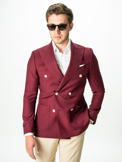 Sacou Doua Randuri Barbati Bordo Lana Vitale Barberis Bman0029