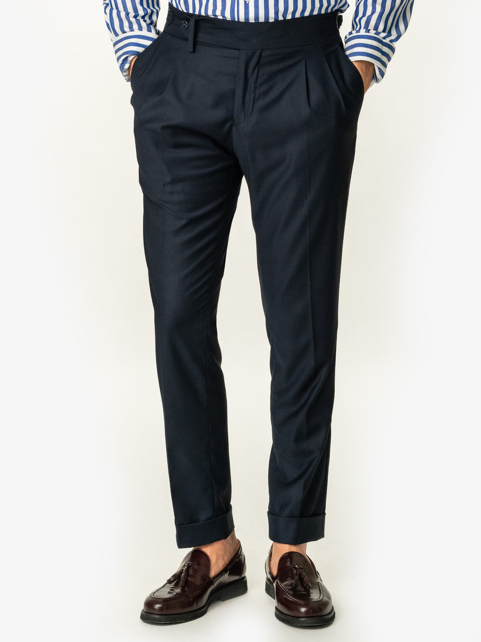 Pantaloni Barbati Design Gurkha  Bleumarin Stofa Confortabila BMan703 (1)