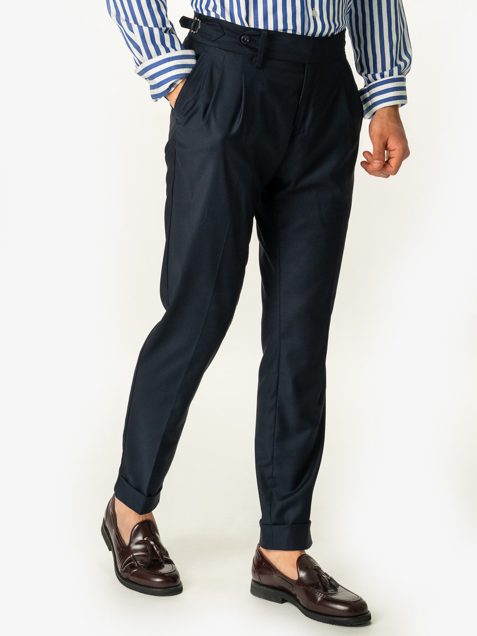 Pantaloni Barbati Design Gurkha  Bleumarin Stofa Confortabila BMan703 (5)